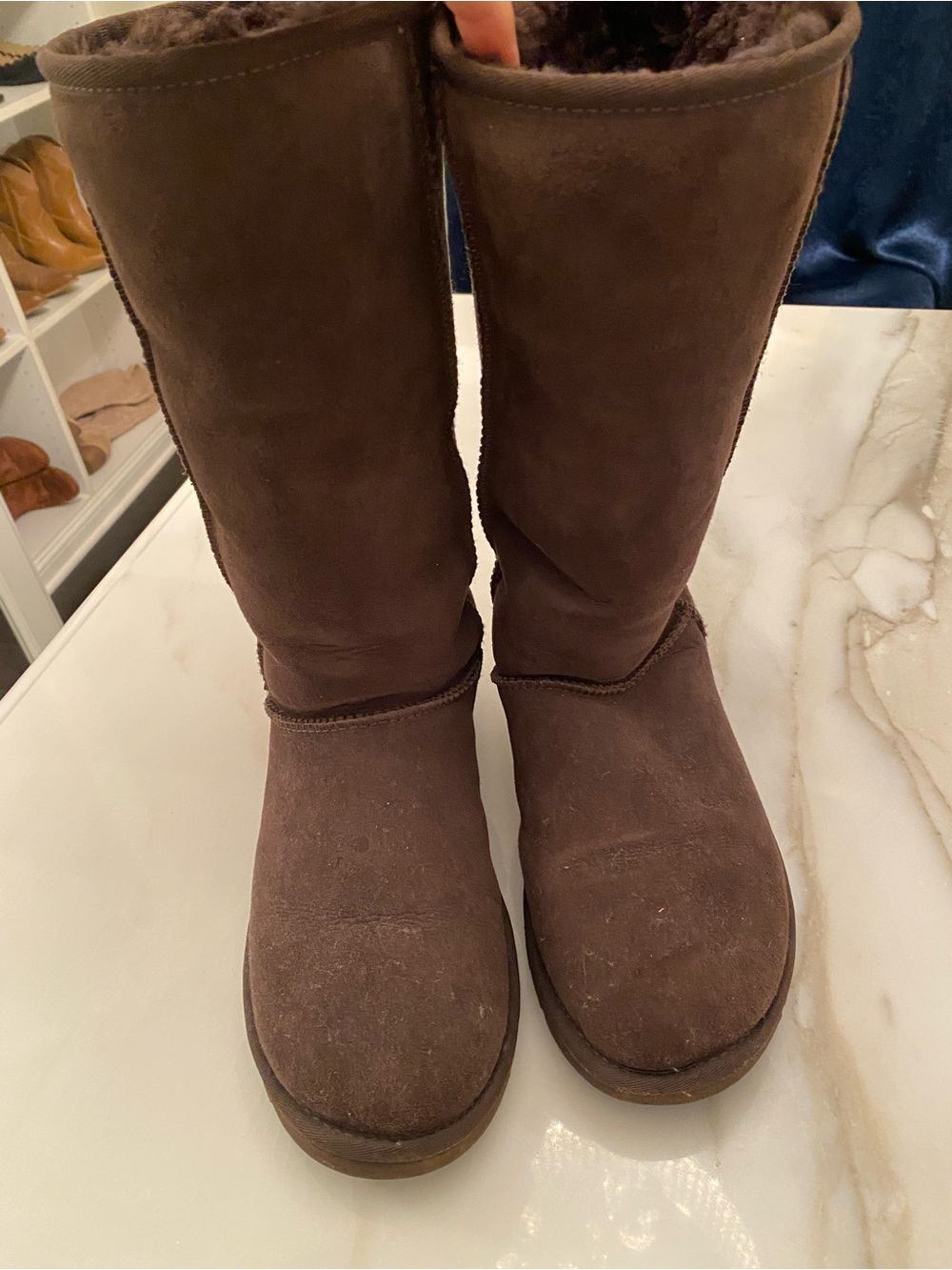 UGG Tall Winter Boots in Dark Brown
